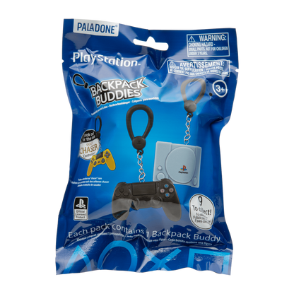 This is brand new.Get ready to gear up with a touch of gaming nostalgia with the "Backpack Buddies: Playstation Consoles & Controllers" collection. This assortment offers 24 blind bags, each hiding a miniature console or controller from the storied PlayStation lineup.
