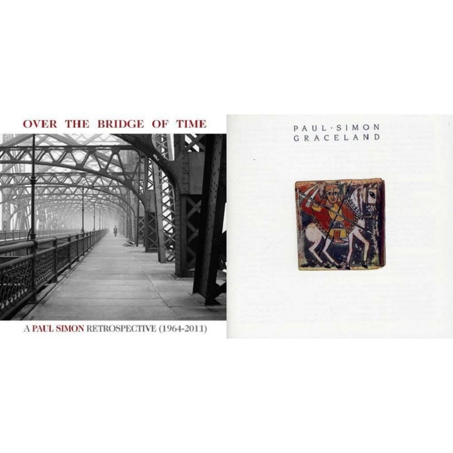 This is a 2 CD SKU bundle.
1.This CD is brand new.Format: CDMusic Style: Folk RockThis item's title is: Over The Bridge Of Time: RetrospectiveArtist: Paul SimonLabel: LegacyBarcode: 888837576727Release Date: 10/15/2013
2.This CD is brand new.