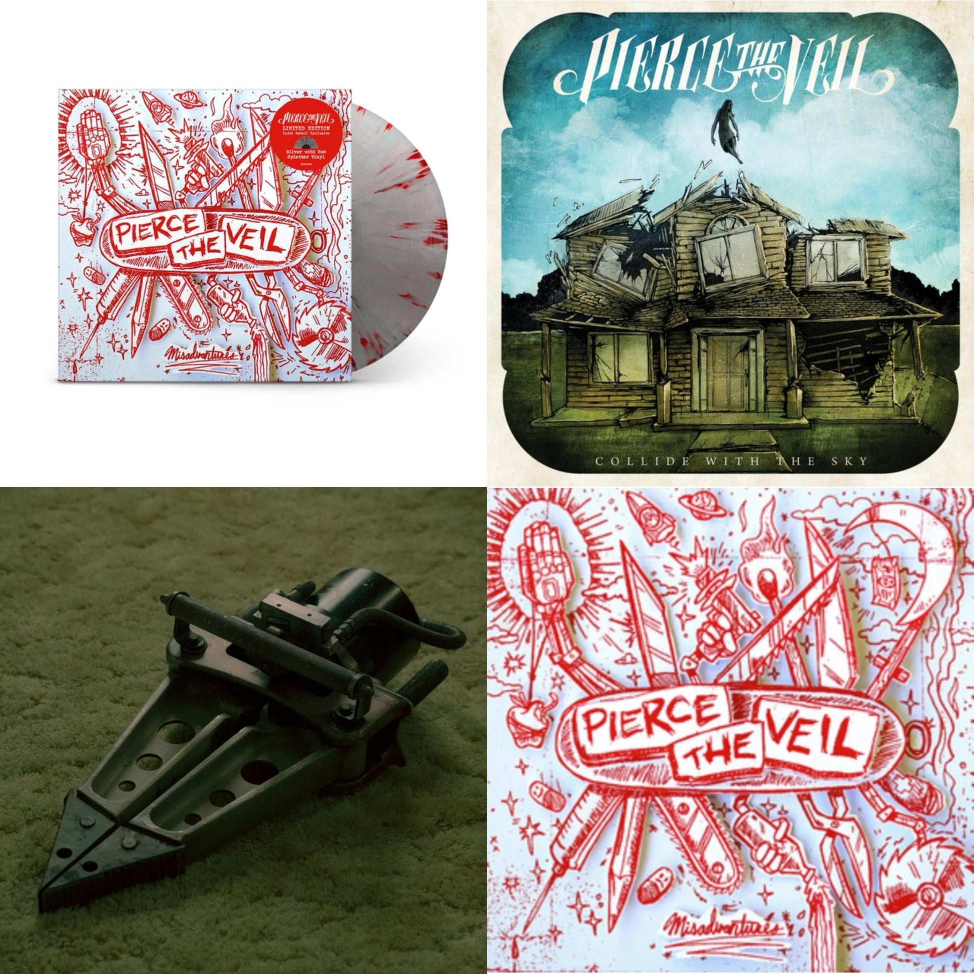 This is a 4 LP Vinyl SKU bundle.
1.This LP Vinyl is brand new.Format: LP VinylThis item's title is: MisadventuresArtist: Pierce The VeilLabel: CONCORD MUSIC GROUPBarcode: 714753021518Release Date: 5/13/2016
2.This LP Vinyl is brand new.