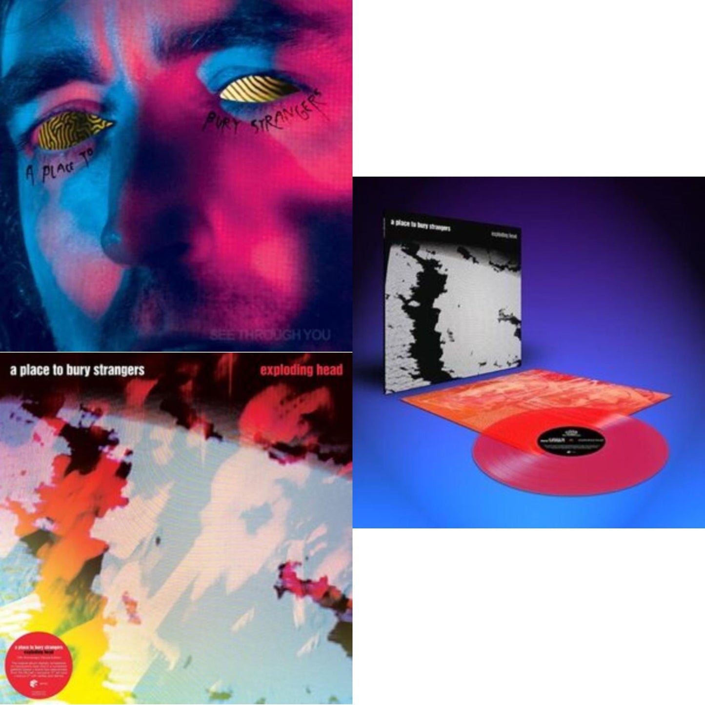 This is a 3 LP Vinyl SKU bundle.
1.This LP Vinyl is brand new.Format: LP VinylMusic Style: ShoegazeThis item's title is: Exploding Head (2022 Remaster/Deluxe/Limited/2LP)Artist: Place To Bury StrangersLabel:  A BMG COMPANY MUTEBarcode: 4050538813012Release Date: 10/21/2022
2.