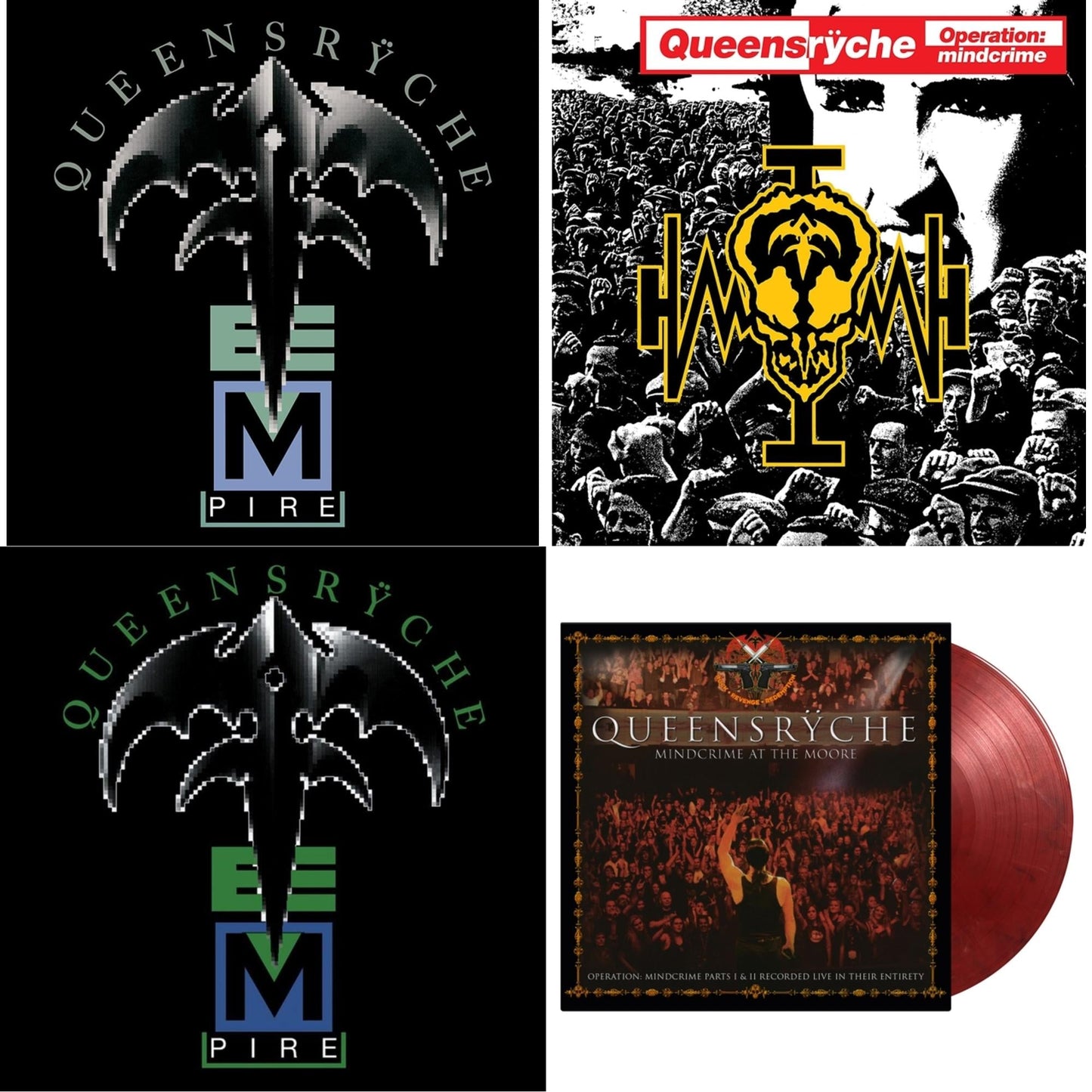 This is a 4 LP Vinyl SKU bundle.
1.This LP Vinyl is brand new.Format: LP VinylMusic Style: Hard RockThis item's title is: Empire (2LP)Artist: QueensrycheLabel: CAPITOLBarcode: 602577118524Release Date: 6/25/2021
2.This LP Vinyl is brand new.