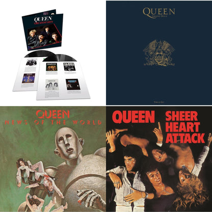 This is a 4 LP Vinyl SKU bundle.
1.This LP Vinyl is brand new.Format: LP VinylThis item's title is: Greatest Hits 1 (180G/Dl Card/2LP)Artist: QueenBarcode: 050087350642Release Date: 11/18/2016
2.This LP Vinyl is brand new.