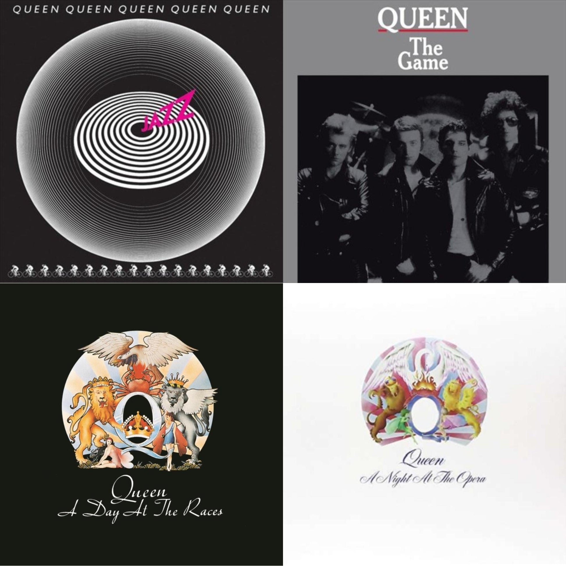 This is a 4 LP Vinyl SKU bundle.
1.This LP Vinyl is brand new.Format: LP VinylMusic Style: Hard RockThis item's title is: JazzArtist: QueenLabel: HOLLYWOOD RECORDSBarcode: 050087400279Release Date: 11/9/2018
2.This LP Vinyl is brand new.