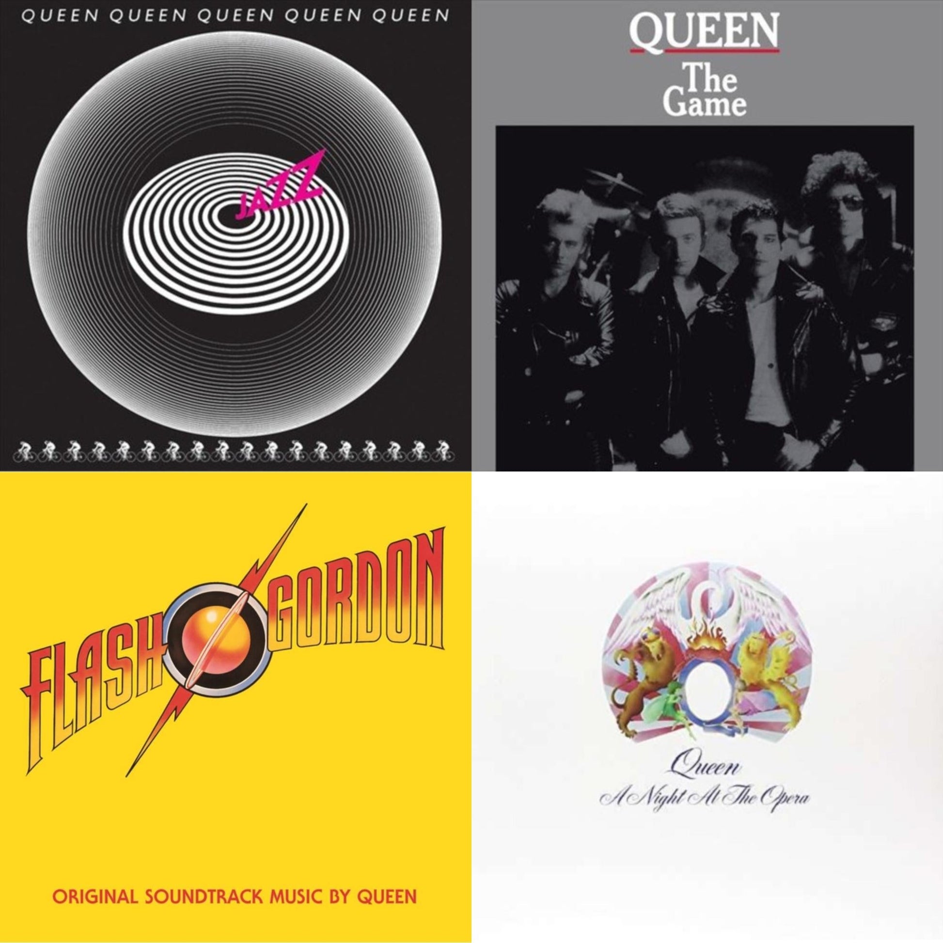 This is a 4 LP Vinyl SKU bundle.
1.This LP Vinyl is brand new.Format: LP VinylMusic Style: Hard RockThis item's title is: JazzArtist: QueenLabel: HOLLYWOOD RECORDSBarcode: 050087400279Release Date: 11/9/2018
2.This LP Vinyl is brand new.