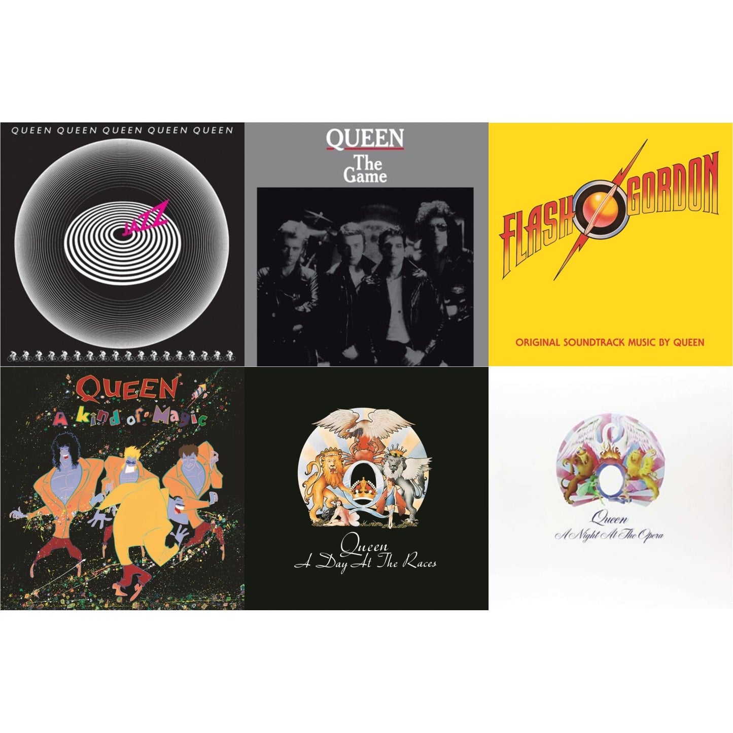 This is a 6 LP Vinyl SKU bundle.
1.This LP Vinyl is brand new.Format: LP VinylMusic Style: Hard RockThis item's title is: JazzArtist: QueenLabel: HOLLYWOOD RECORDSBarcode: 050087400279Release Date: 11/9/2018
2.This LP Vinyl is brand new.