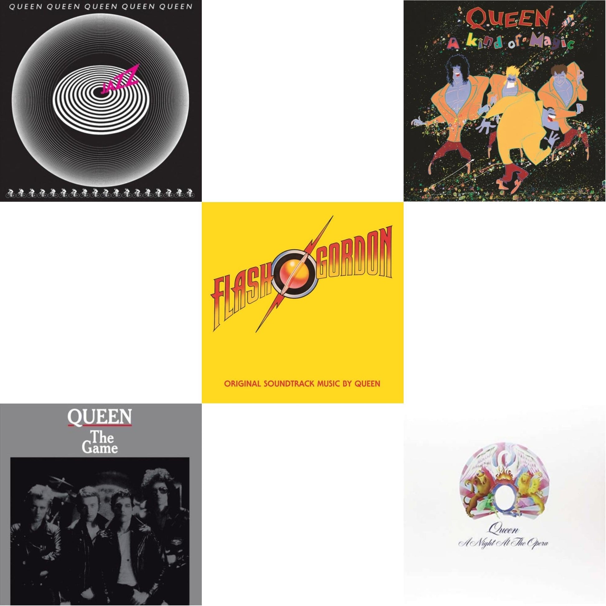 This is a 5 LP Vinyl SKU bundle.
1.This LP Vinyl is brand new.Format: LP VinylMusic Style: Hard RockThis item's title is: JazzArtist: QueenLabel: HOLLYWOOD RECORDSBarcode: 050087400279Release Date: 11/9/2018
2.This LP Vinyl is brand new.