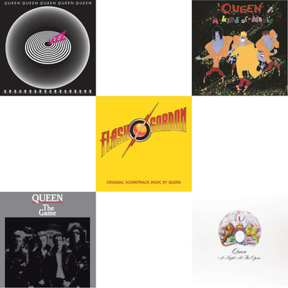 This is a 5 LP Vinyl SKU bundle.
1.This LP Vinyl is brand new.Format: LP VinylMusic Style: Hard RockThis item's title is: JazzArtist: QueenLabel: HOLLYWOOD RECORDSBarcode: 050087400279Release Date: 11/9/2018
2.This LP Vinyl is brand new.