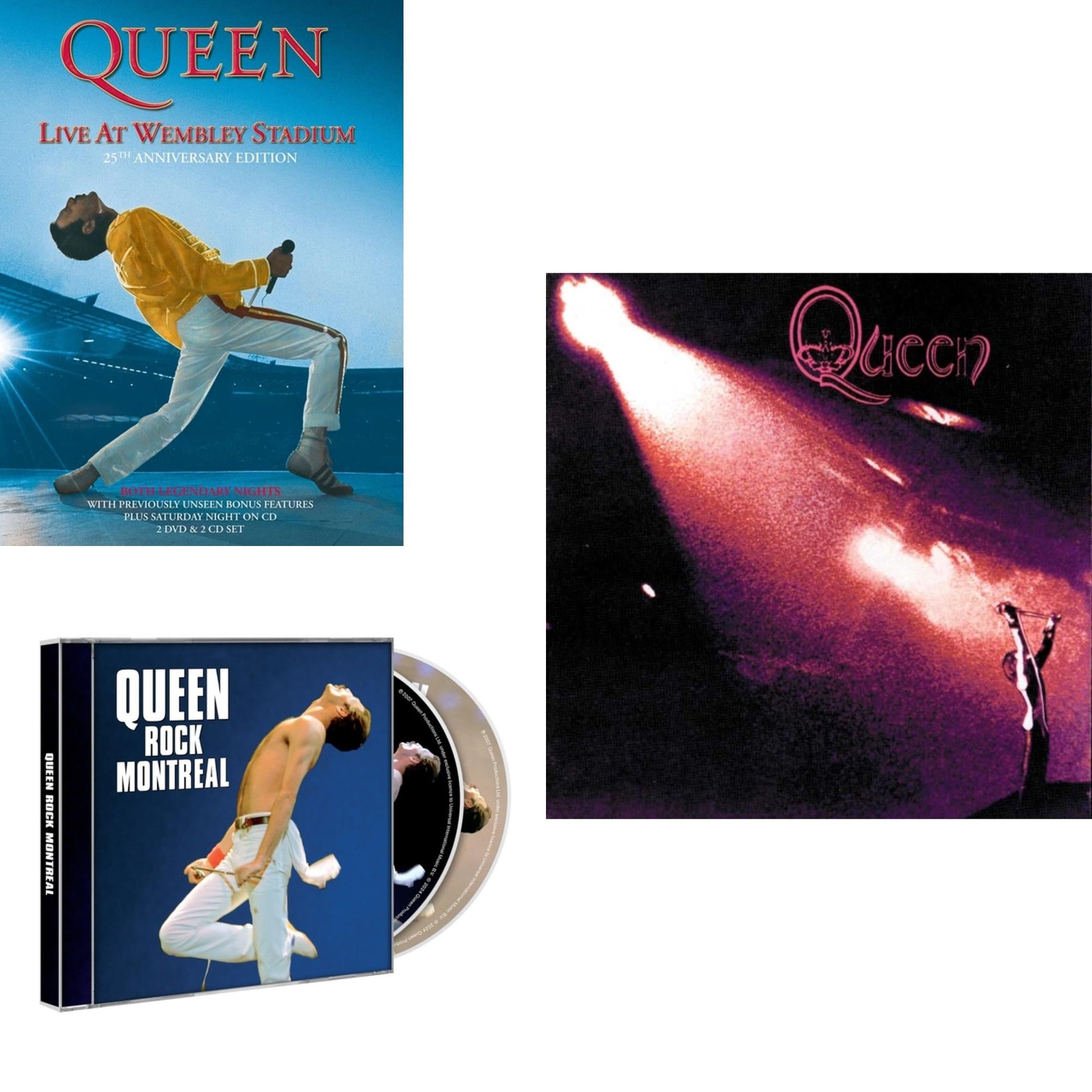 This is a 3 CD SKU bundle.
1.This CD is brand new.Format: CDMusic Style: Pop RockThis item's title is: Live At Wembley Stadium 25Th Anniversary Edition (2DVD/2Shm-CD)Artist: QueenLabel: SONYBarcode: 4988005685551Release Date: 2/8/2019
2.This CD is brand new.