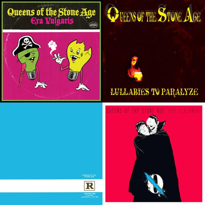 This is a 4 LP Vinyl SKU bundle.
1.This LP Vinyl is brand new.Format: LP VinylMusic Style: Stoner RockThis item's title is: Era Vulgaris (180G)Artist: Queens Of The Stone AgeLabel: INTERSCOPEBarcode: 602508108259Release Date: 12/20/2019
2.This LP Vinyl is brand new.