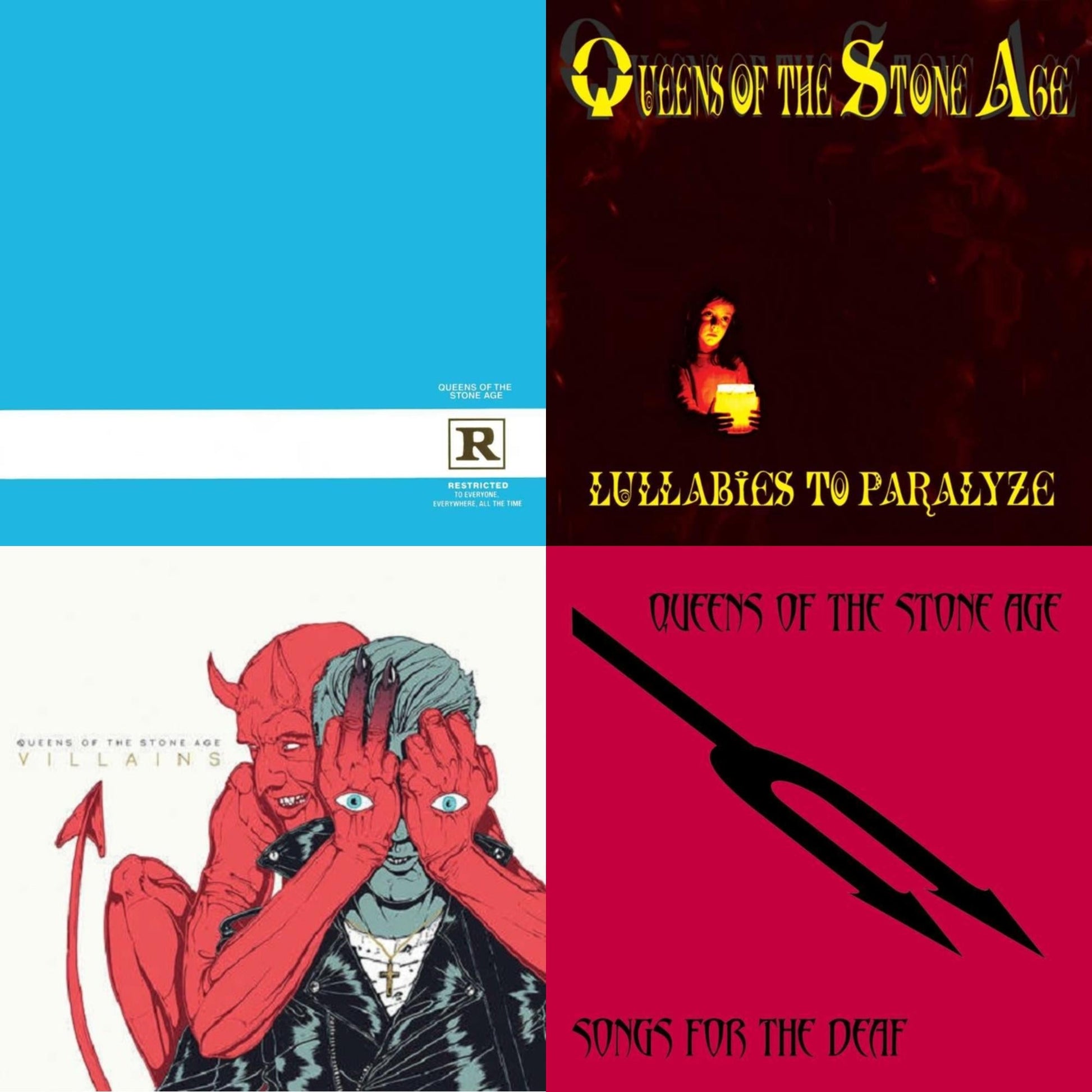 This is a 4 LP Vinyl SKU bundle.
1.This LP Vinyl is brand new.Format: LP VinylMusic Style: Alternative RockThis item's title is: Lullabies To Paralyze (2LP/180G) (X)Artist: Queens Of The Stone AgeLabel: INTERSCOPEBarcode: 602508108273Release Date: 12/20/2019
2.