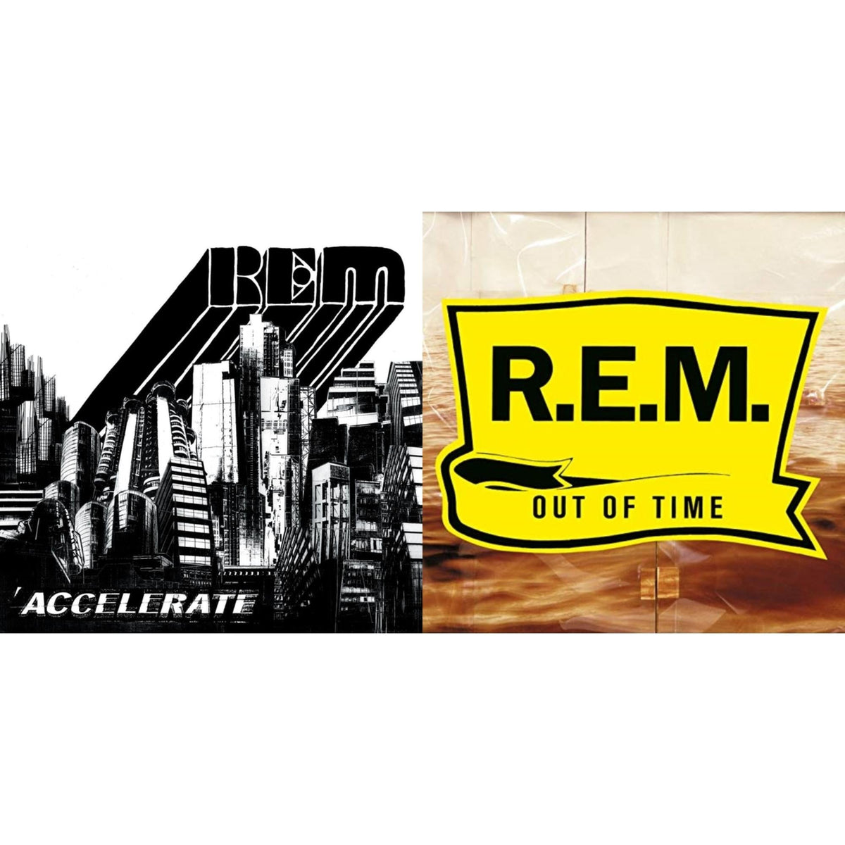 R.E.M. - Out Of Time & Accelerate - LP Vinyl Bundle