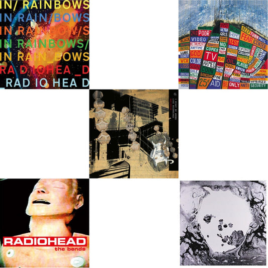 In Rainbows (180G) & Bends (180G) & I Might Be Wrong & Hail To The Thief (2LP/45 RPM/180G) & Moon Shaped Pool (Foil Gatefold Cover)
