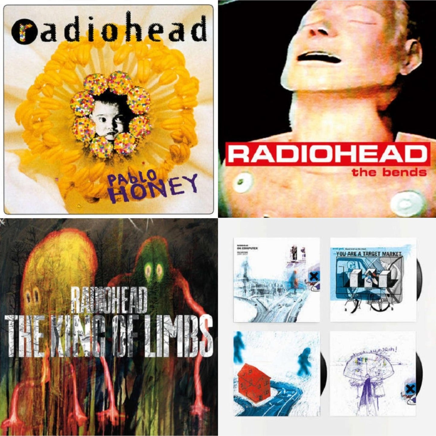 Pablo Honey (180G) & Bends (180G) & King Of Limbs (180G) & Ok Computer Oknotok (3LP/180G)