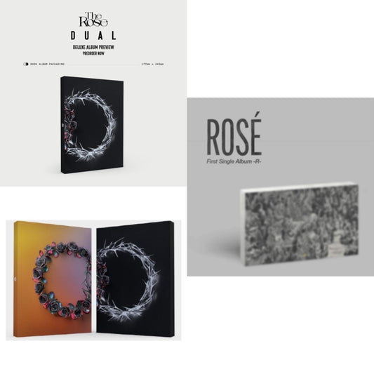 This is a 3 CD SKU bundle.
1.This CD is brand new.Format: CDThis item's title is: Dual (Deluxe Box Album) (Dusk Ver.)Artist: RoseLabel: WINDFALLBarcode: 8809355979182Release Date: 9/22/2023
2.This CD is brand new.Format: CDThis item's title is: Dual (Deluxe Box Album) (Dawn Ver.