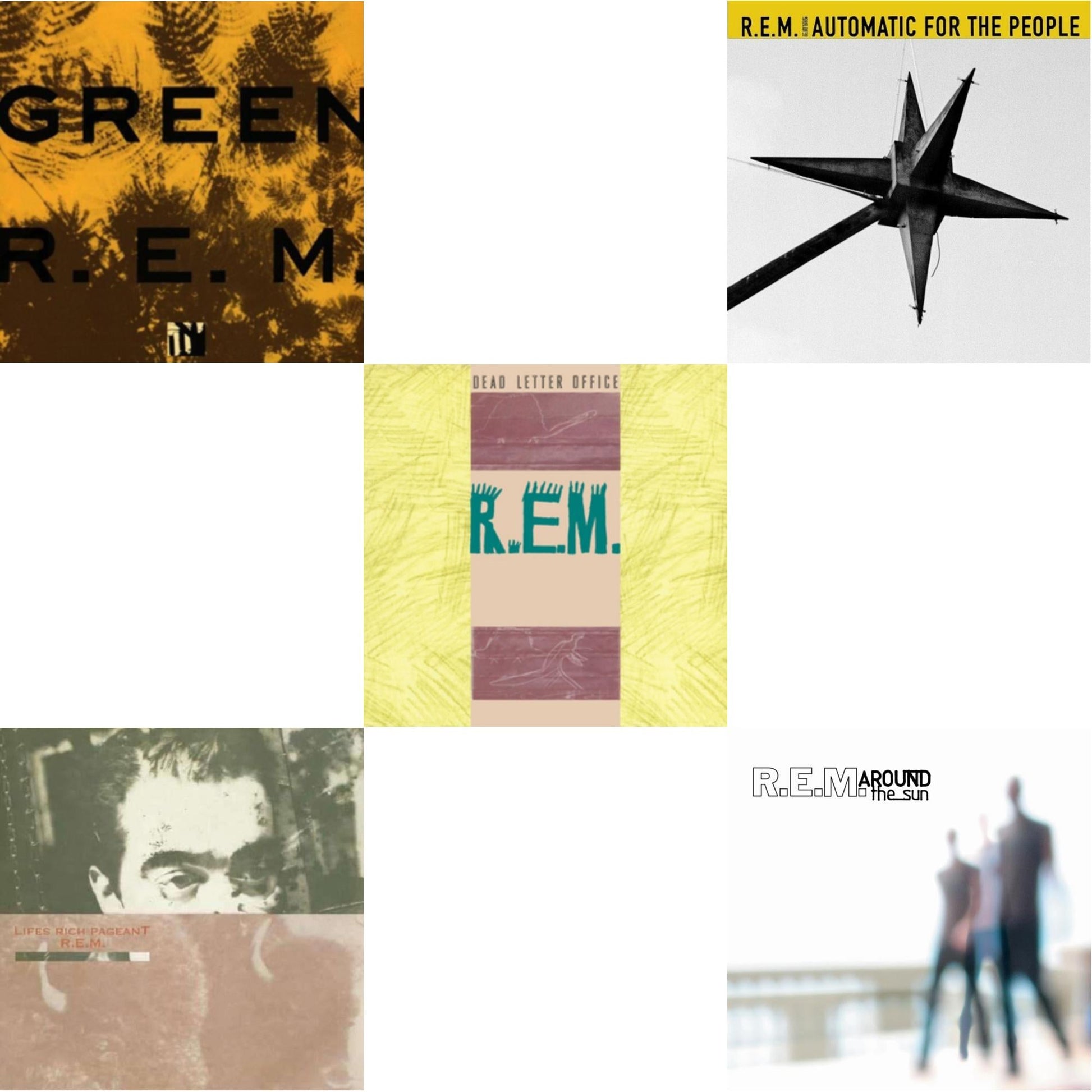 This is a 5 LP Vinyl SKU bundle.
1.This LP Vinyl is brand new.Format: LP VinylMusic Style: Alternative RockThis item's title is: GreenArtist: R.E.M.Label: RHINO USABarcode: 081227966454Release Date: 9/2/2016
2.This LP Vinyl is brand new.