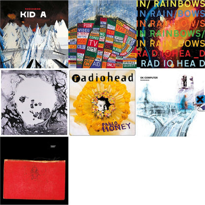 This is a 7 LP Vinyl SKU bundle.
1.This LP Vinyl is brand new.Format: LP VinylMusic Style: BreakbeatThis item's title is: In Rainbows (180G)Artist: RadioheadLabel: XL RECORDINGSBarcode: 634904032418Release Date: 6/17/2016
2.This LP Vinyl is brand new.