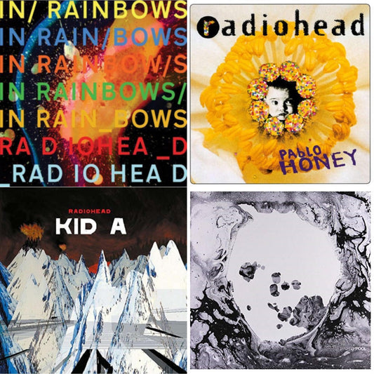 In Rainbows (180G) & Pablo Honey (180G) & Kid A (2LP/180G) & Moon Shaped Pool (Foil Gatefold Cover)