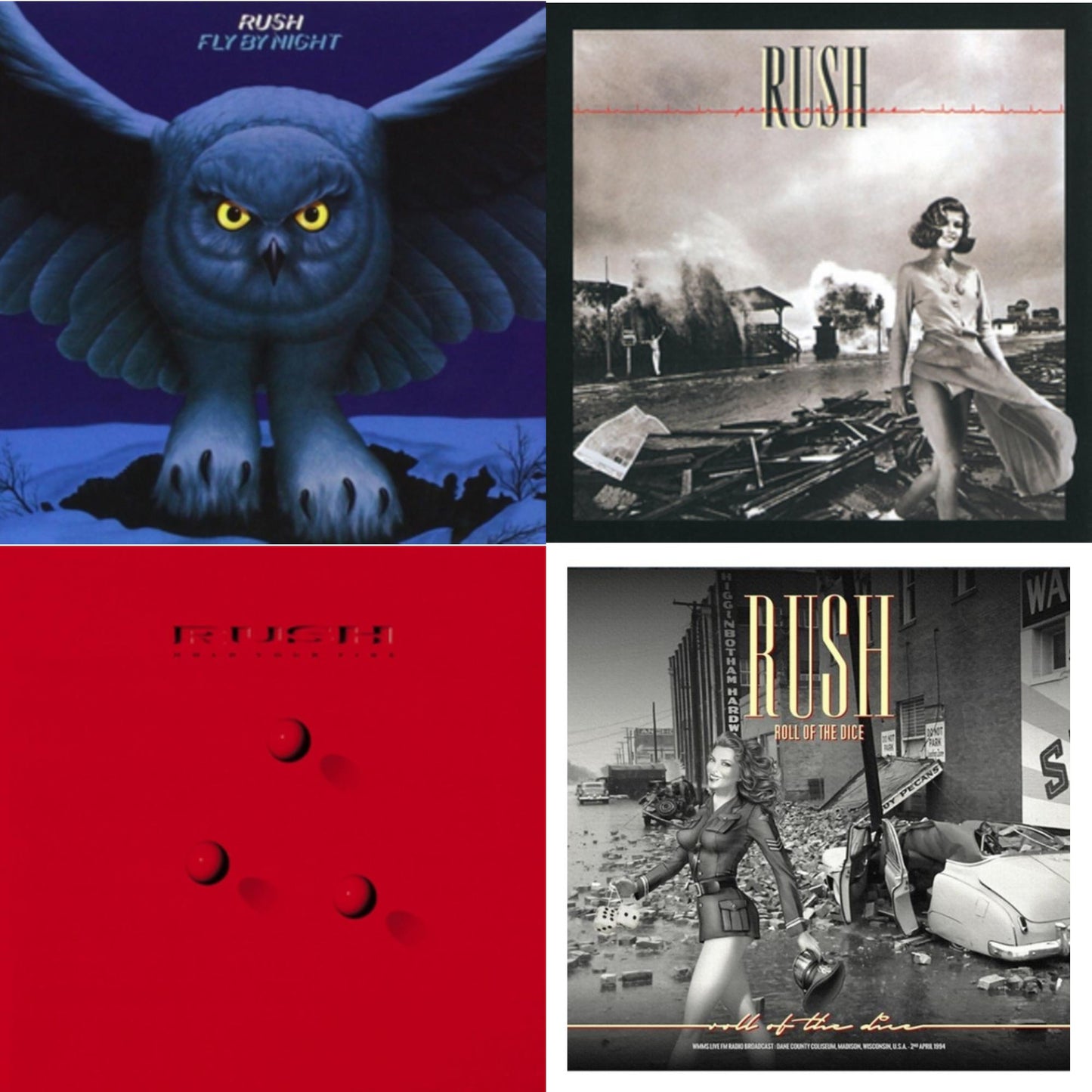 Fly By Night (180G) & Permanent Waves (180G) & Hold Your Fire (180G) & Roll Of The Dice
