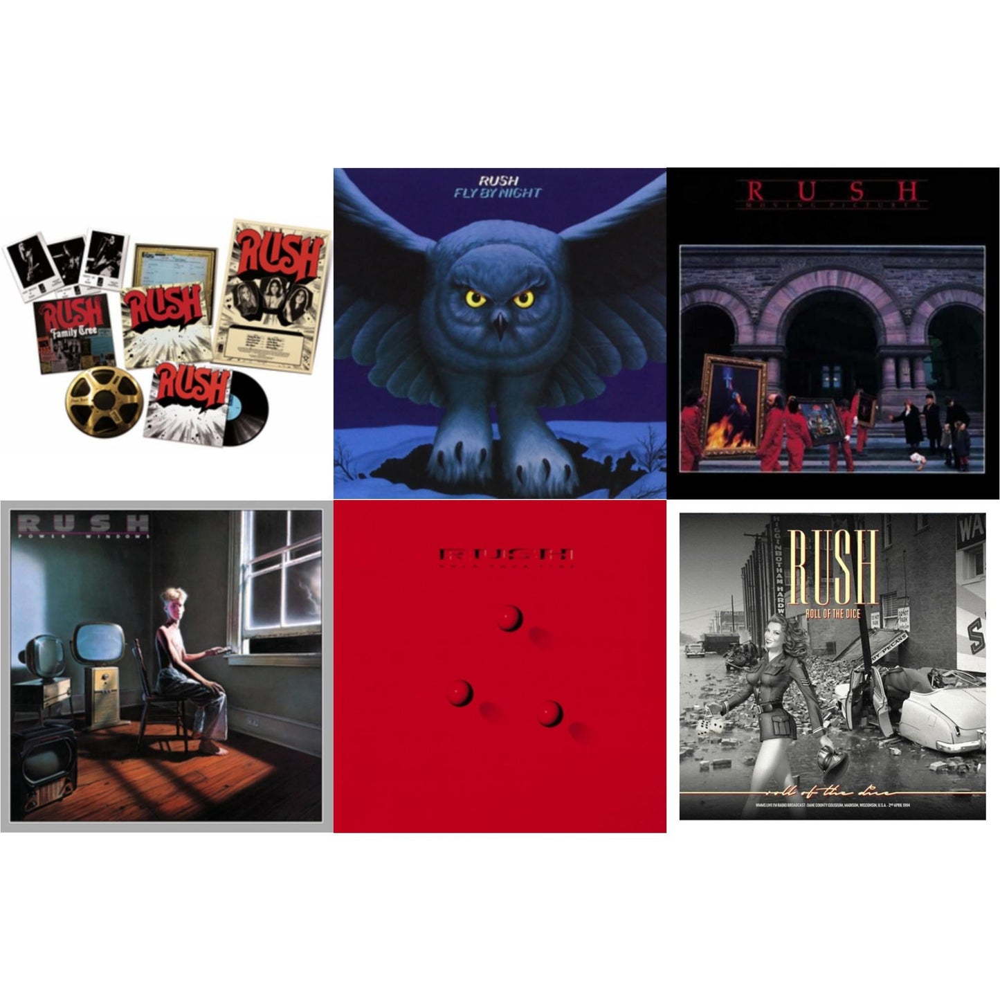 This is a 6 LP Vinyl SKU bundle.
1.This LP Vinyl is brand new.Format: LP VinylMusic Style: Hard RockThis item's title is: Rush (Rediscovered LP Box) (180G)Artist: RushLabel: UniversalBarcode: 602537727858Release Date: 4/29/2014
2.This LP Vinyl is brand new.