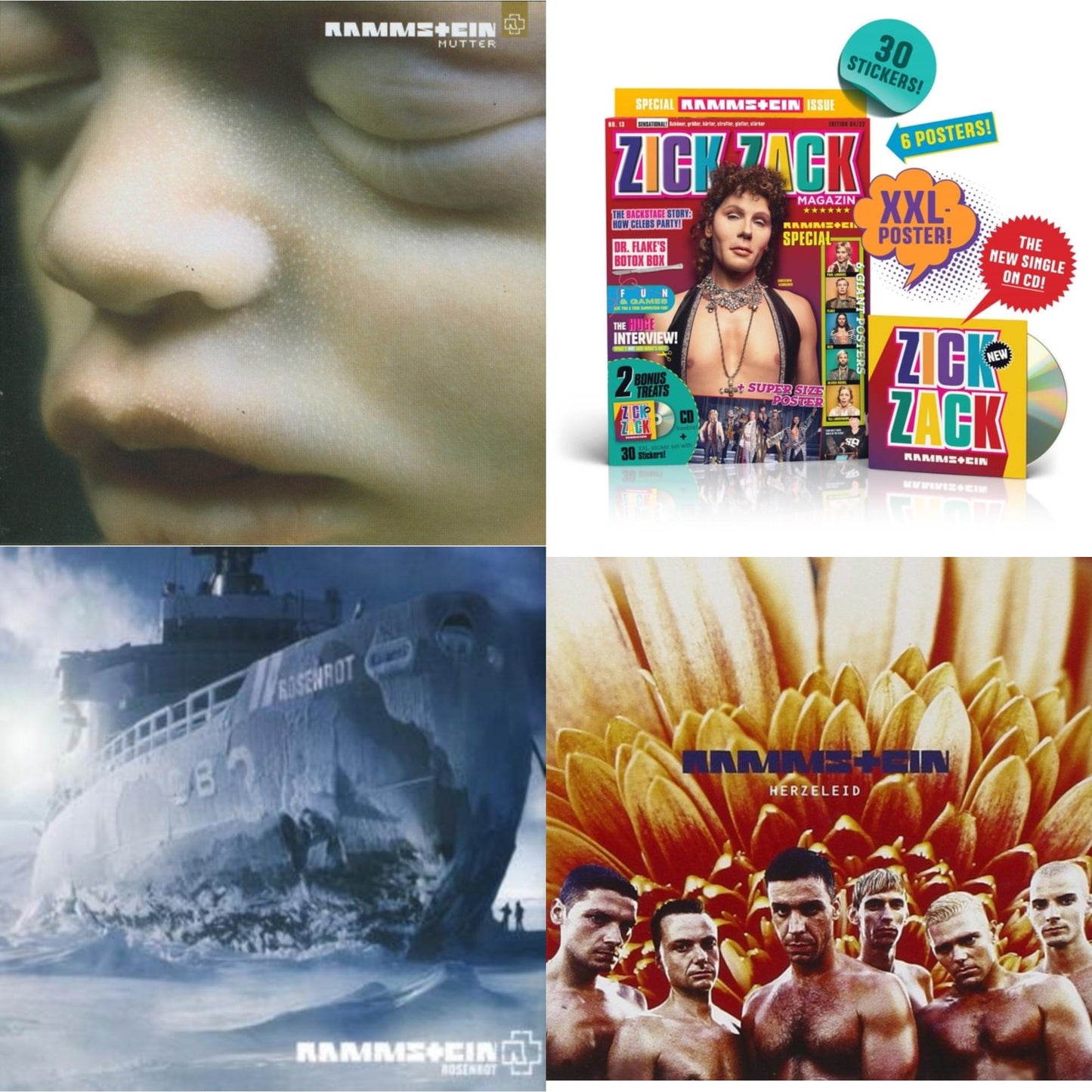 Mutter & Zick Zack (CD/Magazine) & Rosenrot & Herzeleid