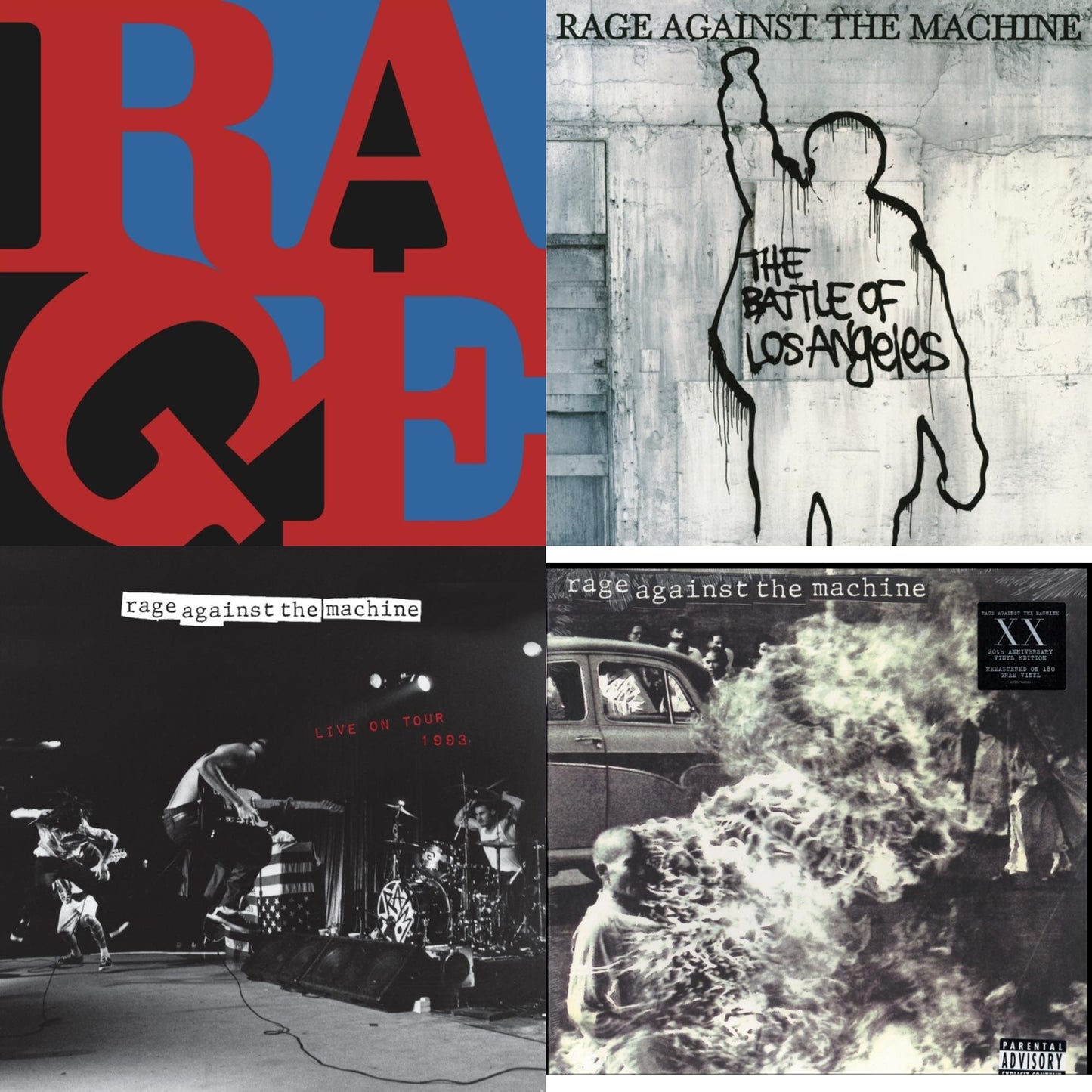 Renegades (180G) & Battle Of Los Angeles (180G LP Vinyl) & Live On Tour 1993 (X) (2LP/140G/Side D Etching) & Rage Against The Machine