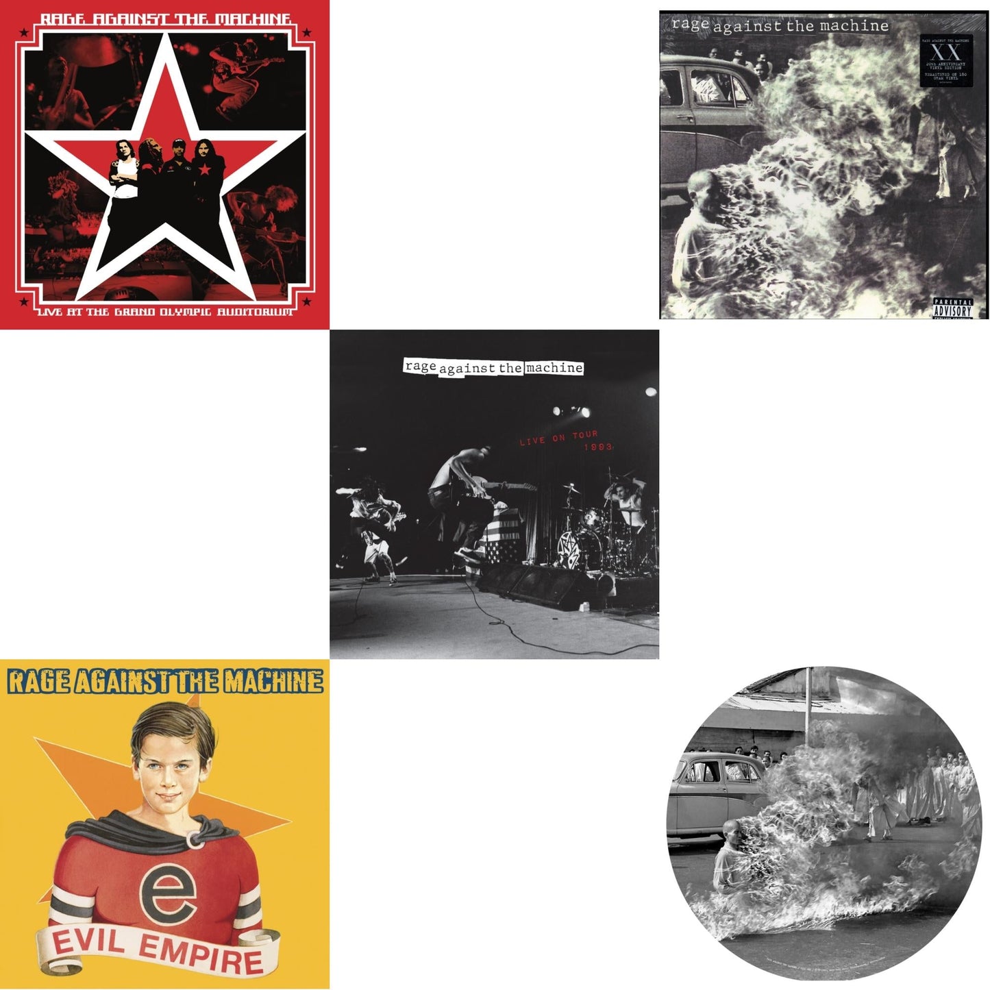 Live At The Grand Olympic Auditorium (2LP/180G Vinyl) & Evil Empire (Pa) (180G) & Live On Tour 1993 (X) (2LP/140G/Side D Etching) & Rage Against The Machine & Rage Against The Machine (X) (Picture Disc)