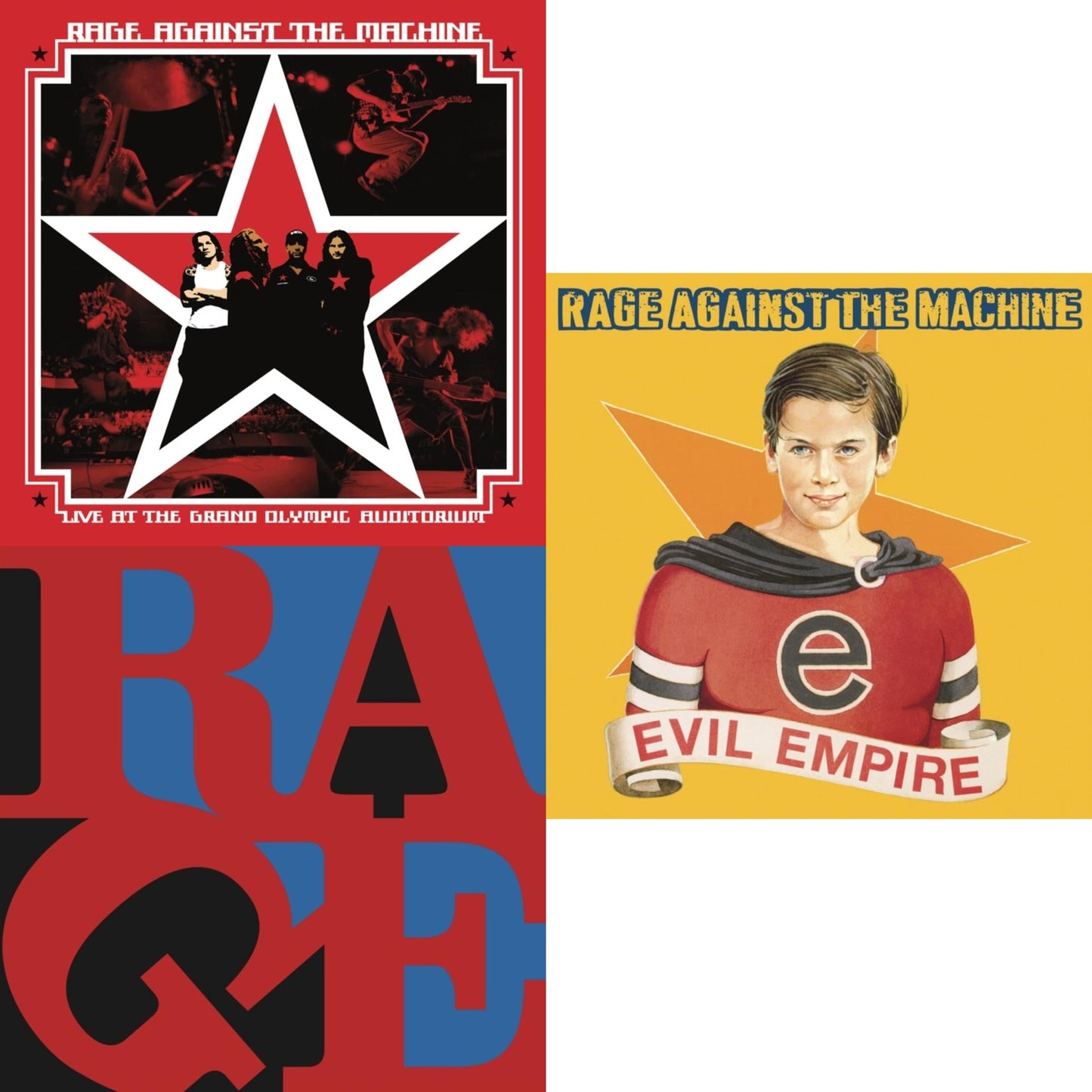This is a 3 LP Vinyl SKU bundle.
1.This LP Vinyl is brand new.Format: LP VinylMusic Style: Alternative RockThis item's title is: Live At The Grand Olympic Auditorium (2LP/180G Vinyl)Artist: Rage Against The MachineLabel: LEGACY/ EPICBarcode: 190758440613Release Date: 9/28/2018
2.