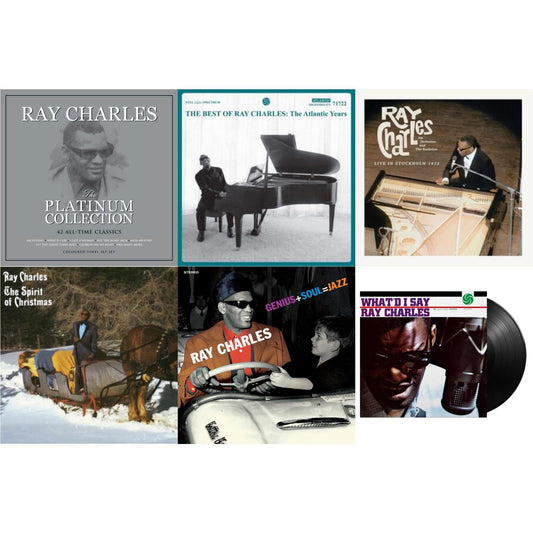 Platinum Collection (White LP Vinyl) & Best Of Ray Charles: The Atlantic Years (2LP/White Vinyl) & Live In Stockholm 1972 (140G) & Spirit Of Christmas & Genius + Soul = Jazz (Orange LP Vinyl) & What'd I Say (180G)