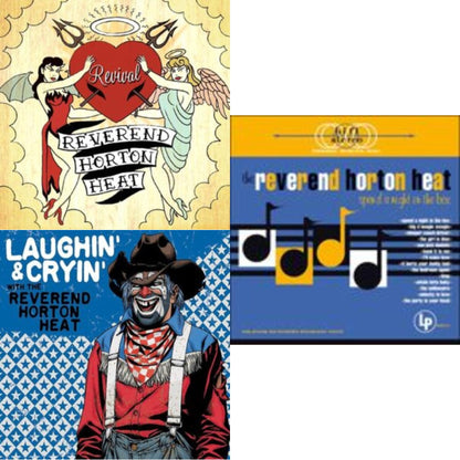 This is a 3 LP Vinyl SKU bundle.
1.This LP Vinyl is brand new.Format: LP VinylMusic Style: RockabillyThis item's title is: Revival (Green LP Vinyl)Artist: Reverend Horton HeatLabel: YEP ROC RECORDSBarcode: 634457061002Release Date: 5/13/2022
2.This LP Vinyl is brand new.