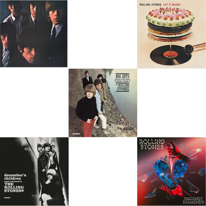 Rolling Stones No.2 (180G) & December's Children (& Everybody's) & Big Hits (High Tide Green Grass LP Vinyl) & Let It Bleed (50Th Anniversary Edition) & Hackney Diamonds (1 Year Anniversary/Clear/Blue Splatter Vinyl/2LP)