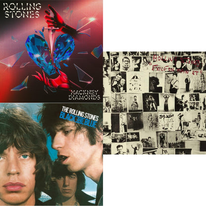 Hackney Diamonds (1 Year Anniversary/Clear/Blue Splatter Vinyl/2LP) & Black & Blue (180G) & Exile On Main Street (2LP)