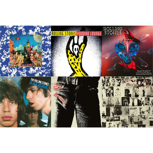 Their Satanic Majesties Request & Voodoo Lounge (30Th Anniversary) (Red/Yellow Vinyl/2LP) & Hackney Diamonds (1 Year Anniversary/Clear/Blue Splatter Vinyl/2LP) & Black & Blue (180G) & Sticky Fingers & Exile On Main Street (2LP)