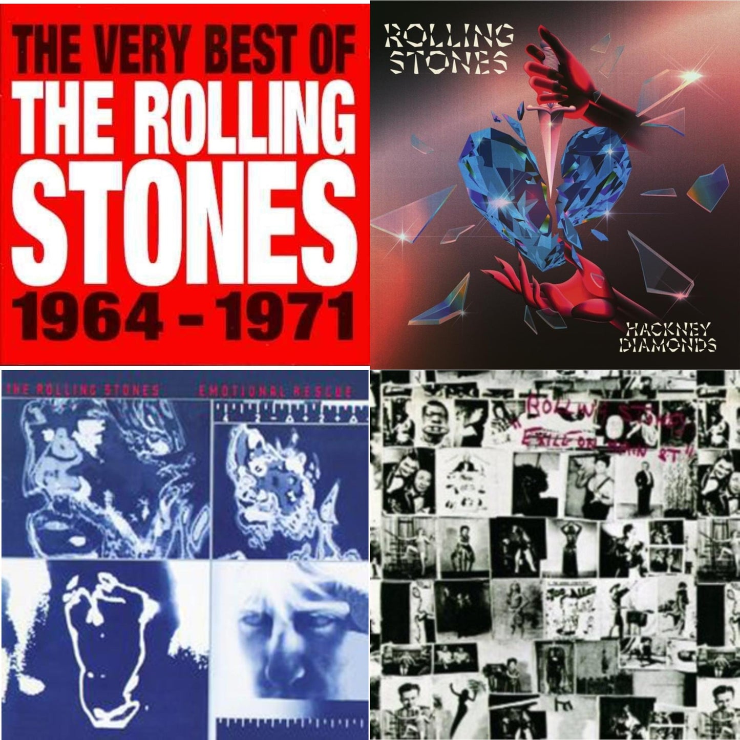 Very Best Of The Rolling Stones 1964 -1971 & Hackney Diamonds (Live Edition) (2CD) & Emotional Rescue & Exile On Main Street