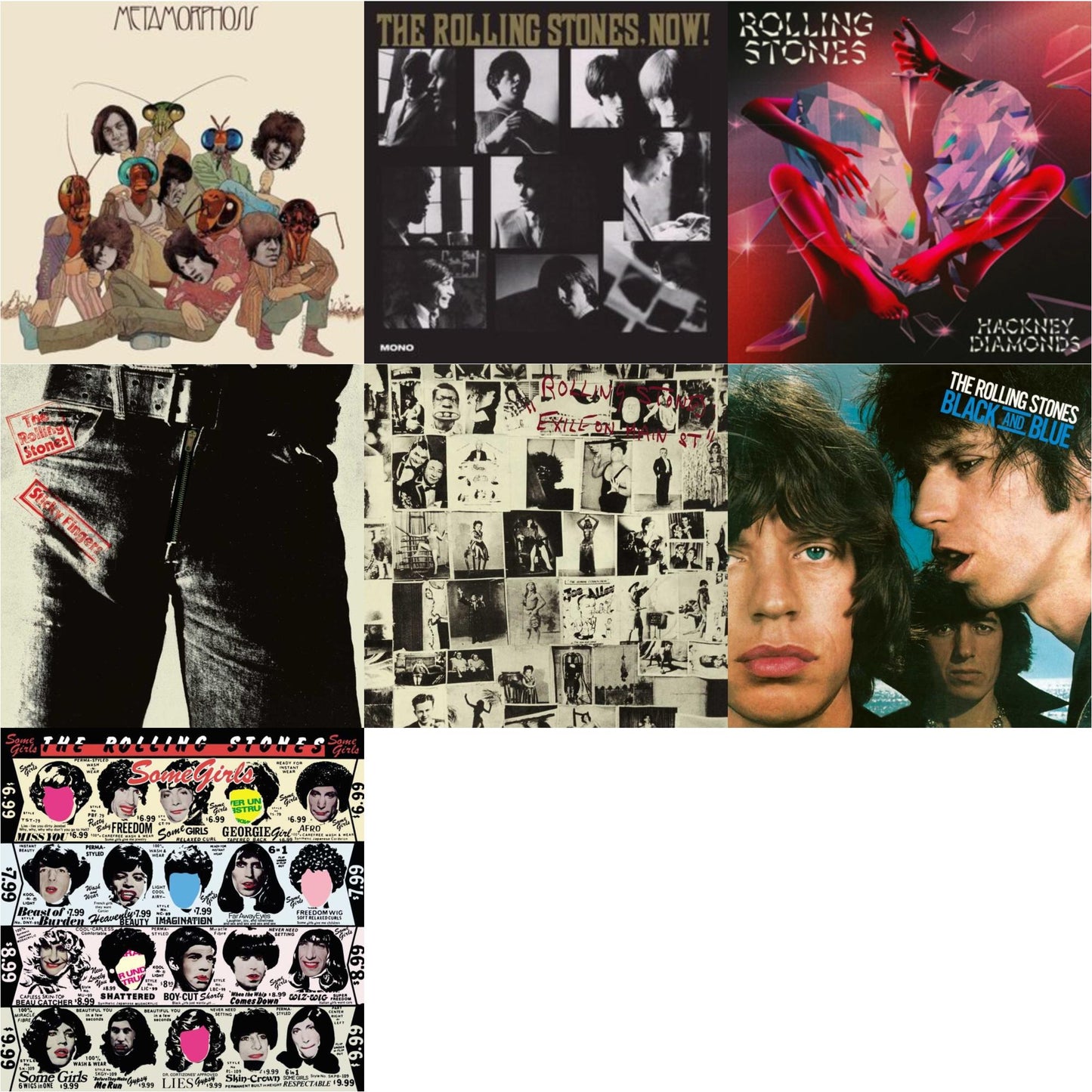 Metamorphosis & Rolling Stones, Now! & Hackney Diamonds & Sticky Fingers & Exile On Main Street (2LP) & Black & Blue & Some Girls