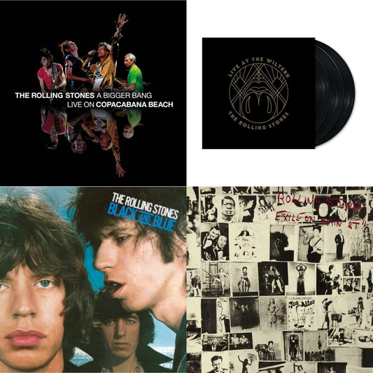 Bigger Bang Live On Copacabana Beach (Multi Color Vinyl/3LP) & Live At The Wiltern (3LP) & Black & Blue (180G) & Exile On Main Street (2LP)