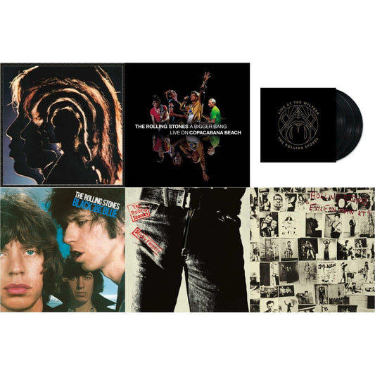 Hot Rocks 1964-1971 (2LP) & Bigger Bang Live On Copacabana Beach (Multi Color Vinyl/3LP) & Live At The Wiltern (3LP) & Black & Blue (180G) & Sticky Fingers & Exile On Main Street (2LP)