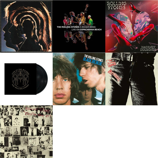 Hot Rocks 1964-1971 (2LP) & Bigger Bang Live On Copacabana Beach (Multi Color Vinyl/3LP) & Hackney Diamonds & Live At The Wiltern (3LP) & Black & Blue (180G) & Sticky Fingers & Exile On Main Street (2LP)