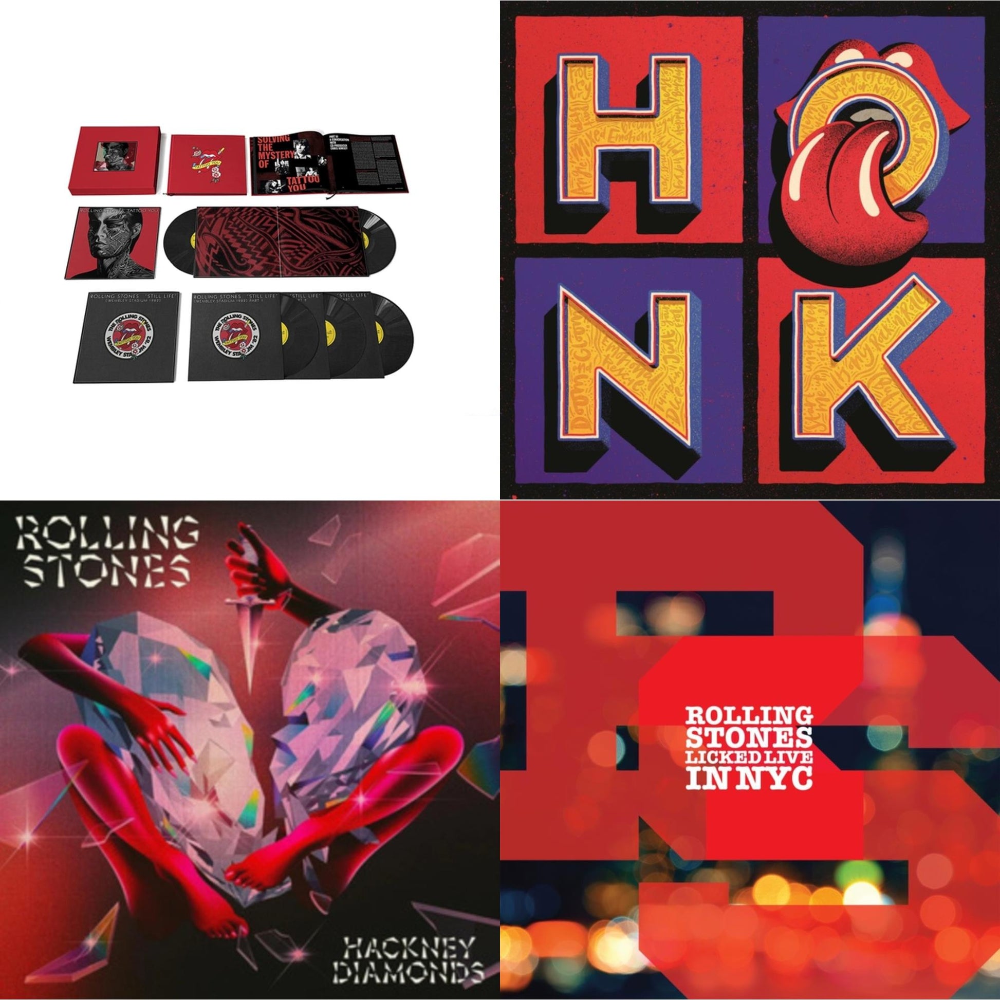 This is a 4 LP Vinyl SKU bundle.
1.This LP Vinyl is brand new.Format: LP VinylMusic Style: Rock & RollThis item's title is: Tattoo You (2021 Remaster/5LP Box Set)Artist: Rolling StonesLabel: INTERSCOPEBarcode: 602438355334Release Date: 10/22/2021
2.This LP Vinyl is brand new.