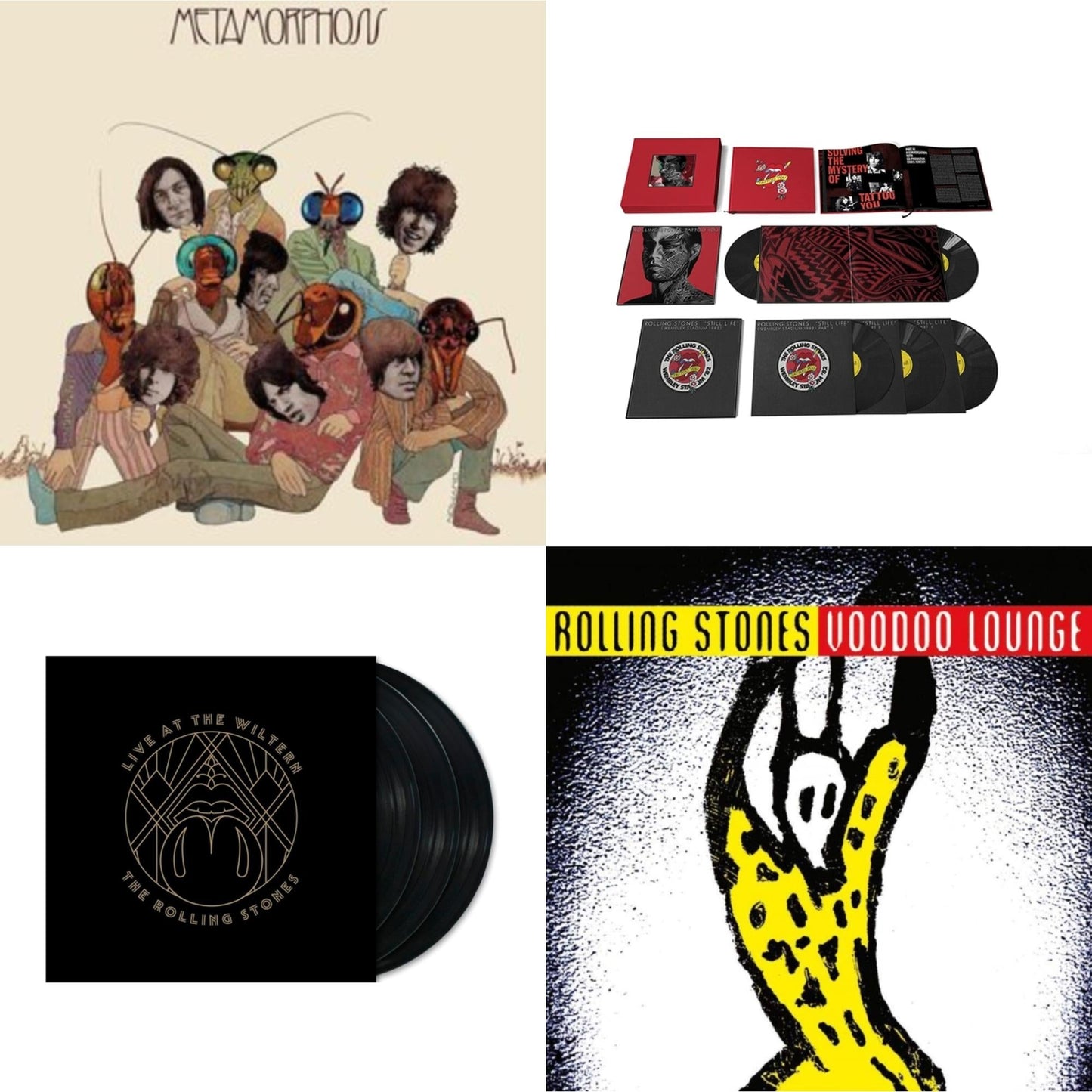 Metamorphosis & Tattoo You (2021 Remaster/5LP Box Set) & Live At The Wiltern (3LP) & Voodoo Lounge (30Th Anniversary) (Red/Yellow Vinyl/2LP)