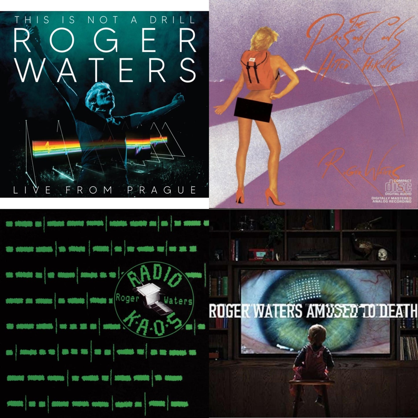 This Is Not A Drill – Live From Prague (2CD) & Pros & Cons Of Hitch Hiking & Radio K.A.O.S. & Amused To Death