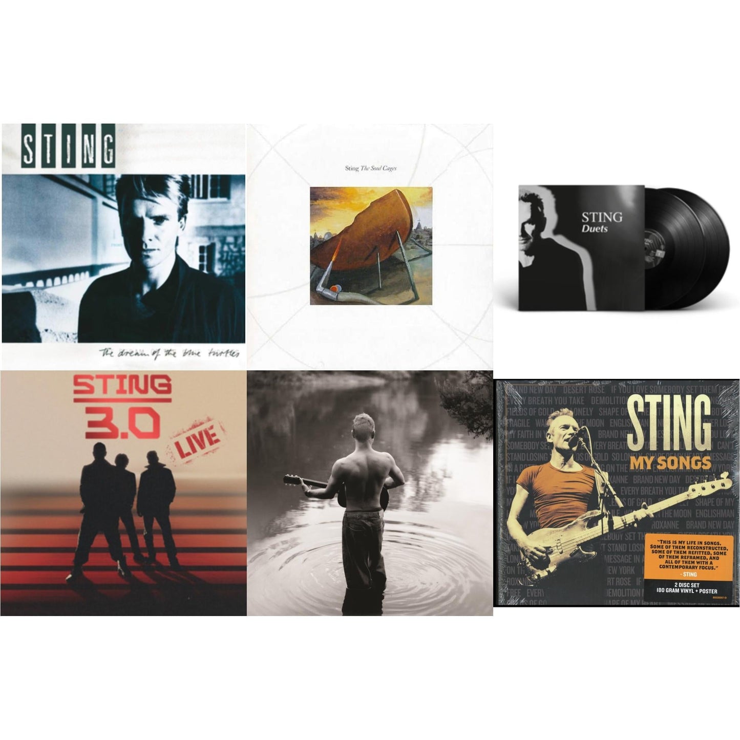 Dream Of The Blue Turtles & Soul Cages & Duets (2LP/180G) & Sting 3.0 Live (180G) & Best Of 25 Years & My Songs (2 LP)