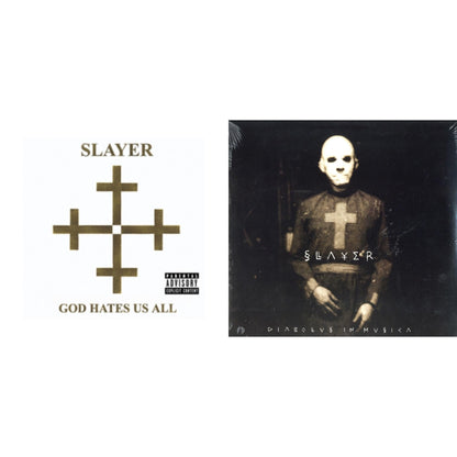 This is a 2 LP Vinyl SKU bundle.
1.This LP Vinyl is brand new.Format: LP VinylMusic Style: ThrashThis item's title is: God Hates Us AllArtist: SlayerLabel: AMERICANBarcode: 602537467723Release Date: 12/17/2013
2.This LP Vinyl is brand new.