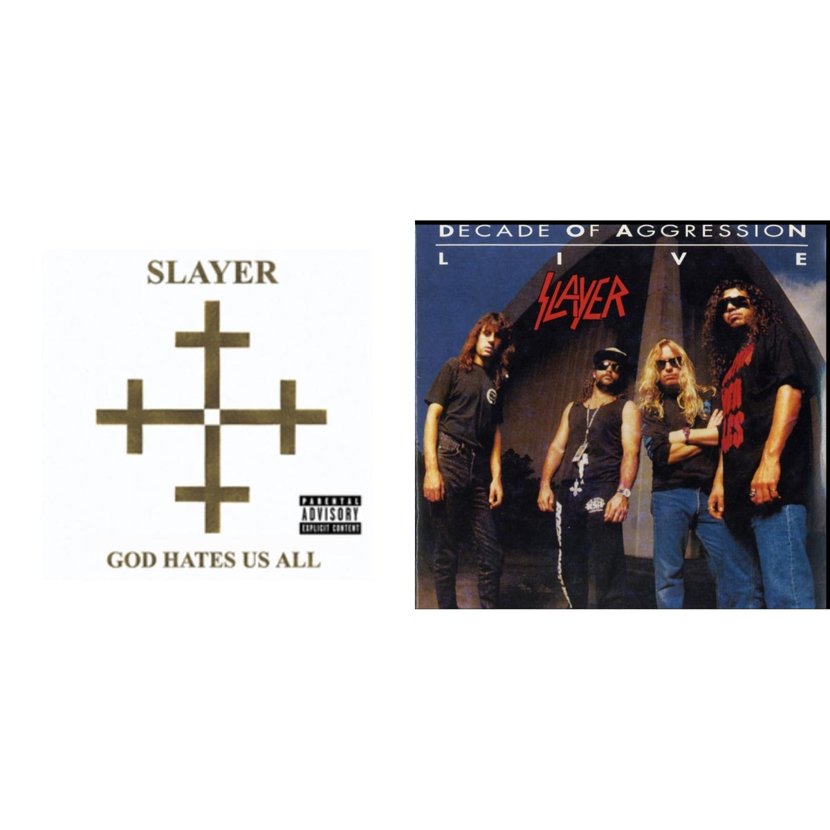 Slayer - God Hates Us All & Live: Decade Of Aggression - LP Vinyl Bundle