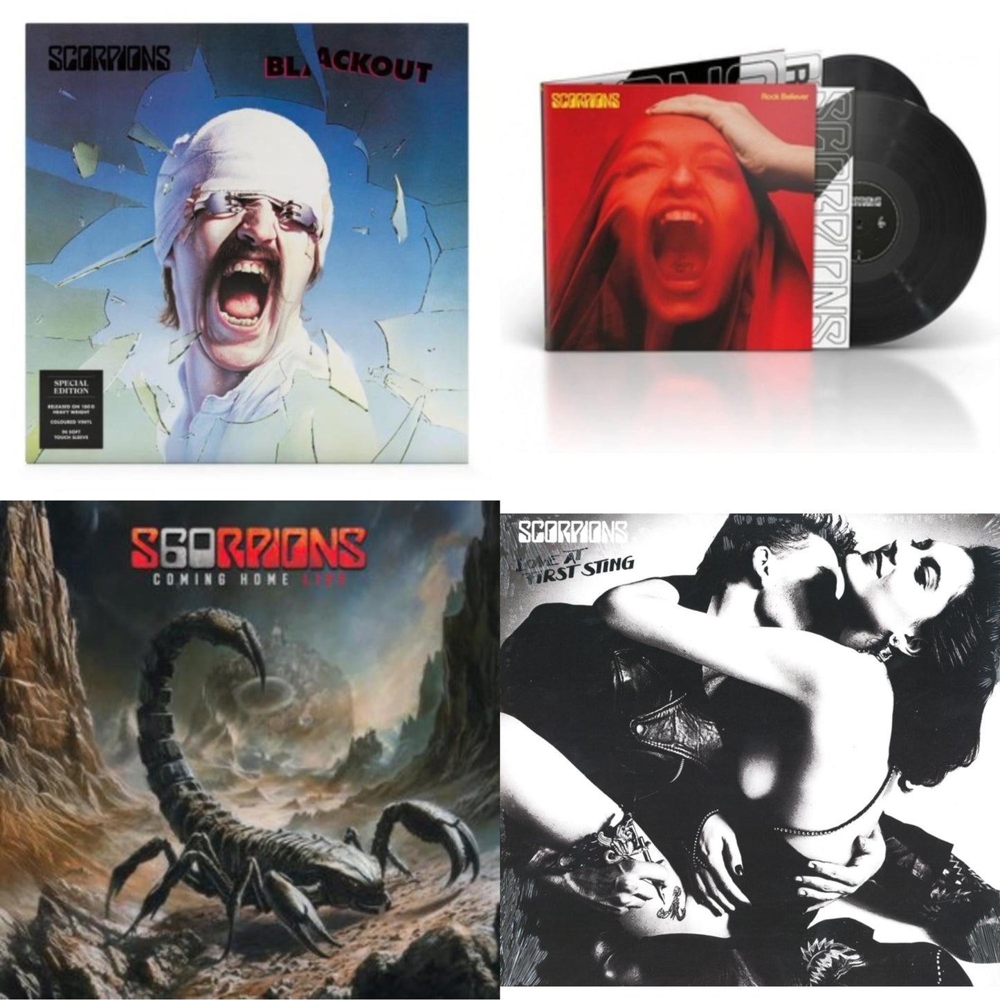 Blackout (Crystal Clear LP Vinyl) & Rock Believer (Deluxe/180G/2LP/Limited) & Coming Home Live (180G/2LP) & Love At First Sting