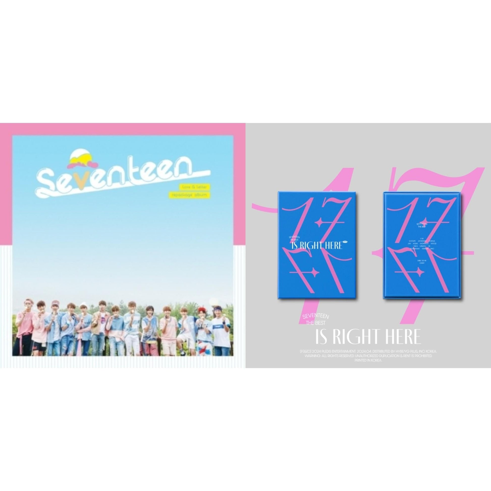 This is a 2 CD SKU bundle.
1.This CD is brand new.Format: CDThis item's title is: Seventeen Best Album 17 Is Right Here (Dear Ver.)Artist: SeventeenBarcode: 196922818301Release Date: 5/3/2024
2.This CD is brand new.