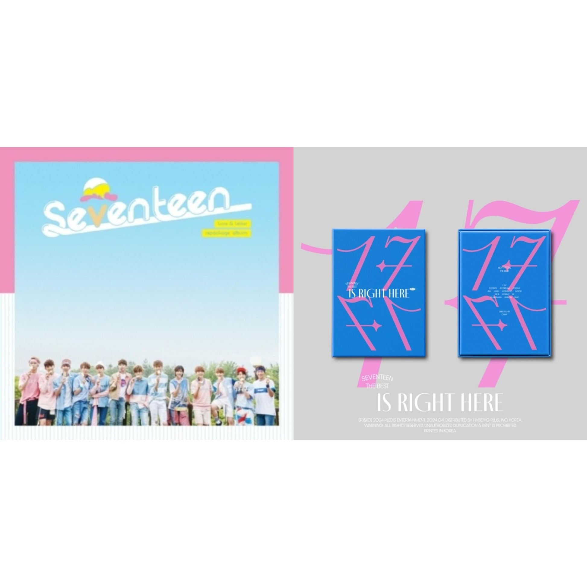 This is a 2 CD SKU bundle.
1.This CD is brand new.Format: CDThis item's title is: Love & Letter (Reissue)Artist: SeventeenBarcode: 8804775255373Release Date: 6/30/2023
2.This CD is brand new.Format: CDThis item's title is: Seventeen Best Album 17 Is Right Here (Dear Ver.