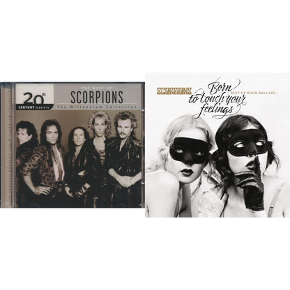 This is a 2 CD SKU bundle.
1.This CD is brand new.Format: CDMusic Style: Hard RockThis item's title is: Millennium Collection: 20Th Century MastersArtist: ScorpionsLabel: MERCURYBarcode: 731454869423Release Date: 6/12/2001
2.This CD is brand new.