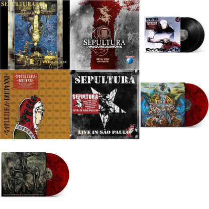 Chaos A.D. (Expanded Edition/2LP) & Metal Veins - Alive At Rock In Rio (Limited/2LP) & Roorback & Dante Xxi & Live In Sao Paulo (2LP) & Machine Messiah (40Th Anniversary Edition/Red LP Vinyl) & Mediator Between Head