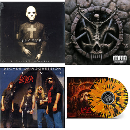 This is a 4 LP Vinyl SKU bundle.
1.This LP Vinyl is brand new.Format: LP VinylMusic Style: ThrashThis item's title is: Diabolus In MusicaArtist: SlayerLabel: AMERICANBarcode: 602537466856Release Date: 12/17/2013
2.This LP Vinyl is brand new.