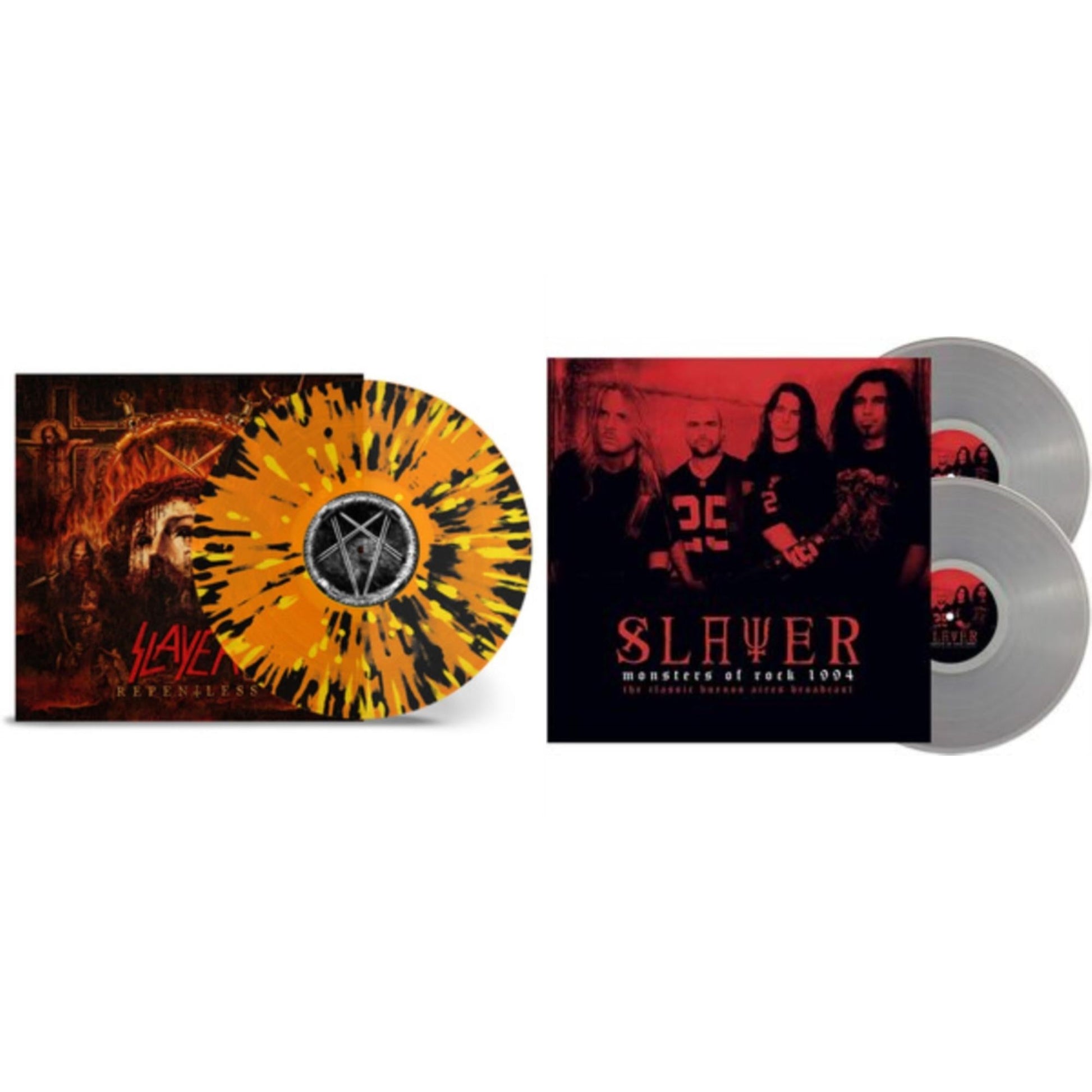 This is a 2 LP Vinyl SKU bundle.
1.This LP Vinyl is brand new.Format: LP VinylMusic Style: ThrashThis item's title is: Repentless (Trans Orange Yellow Black Splatter LP Vinyl)Artist: SlayerLabel: Nuclear BlastBarcode: 727361567033Release Date: 7/19/2024
2.This LP Vinyl is brand new.